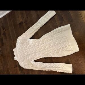 Shein Elegant White Cable Knit Sweater